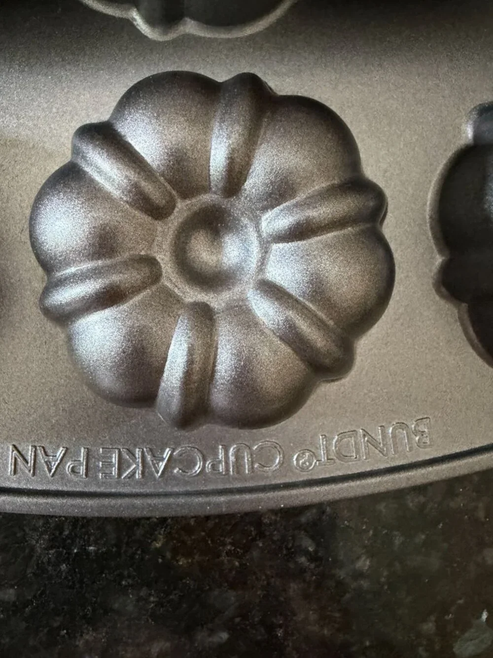 Nordic Ware Bundt Fluted, Cast Aluminum, Nonstick Coating Brownie and Cupcake Pl